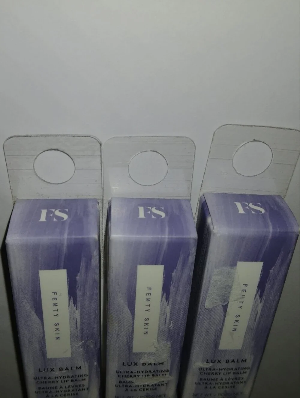 3 Tubes In Boxes! Fenty Lux Lip Balm Ultra Hydrating Barbados Cherry, Unisex